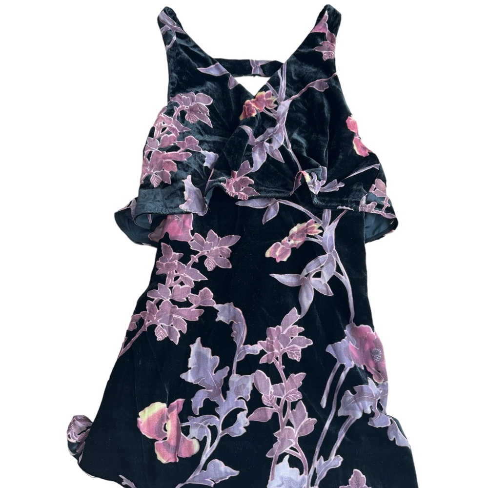 Women's Velvet Floral Dress - Size L - New